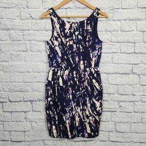 Club Monaco blue and purple sheath dress